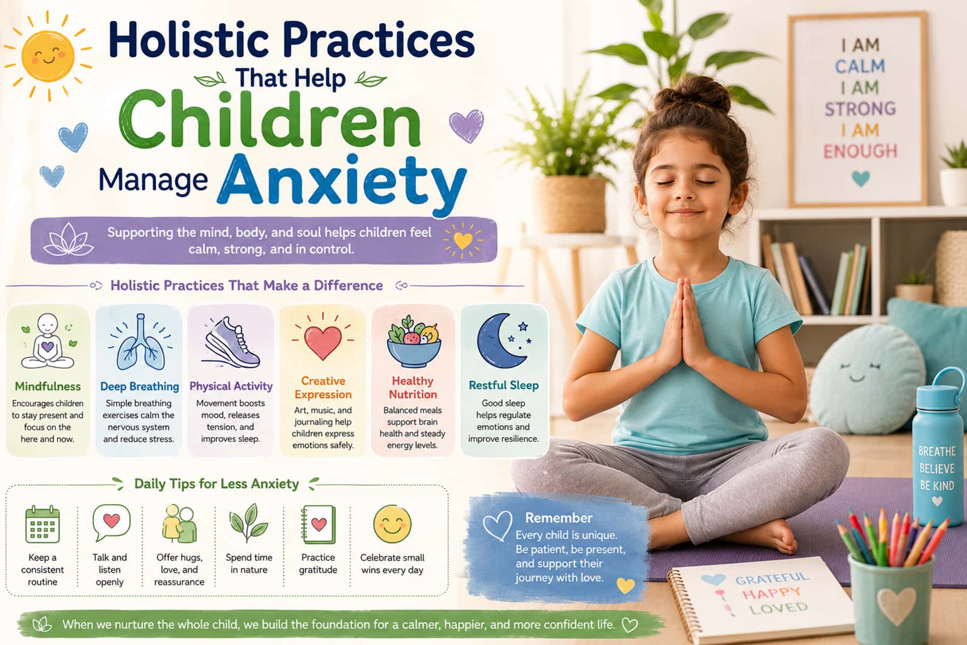holistic practices help children manage anxiety calm