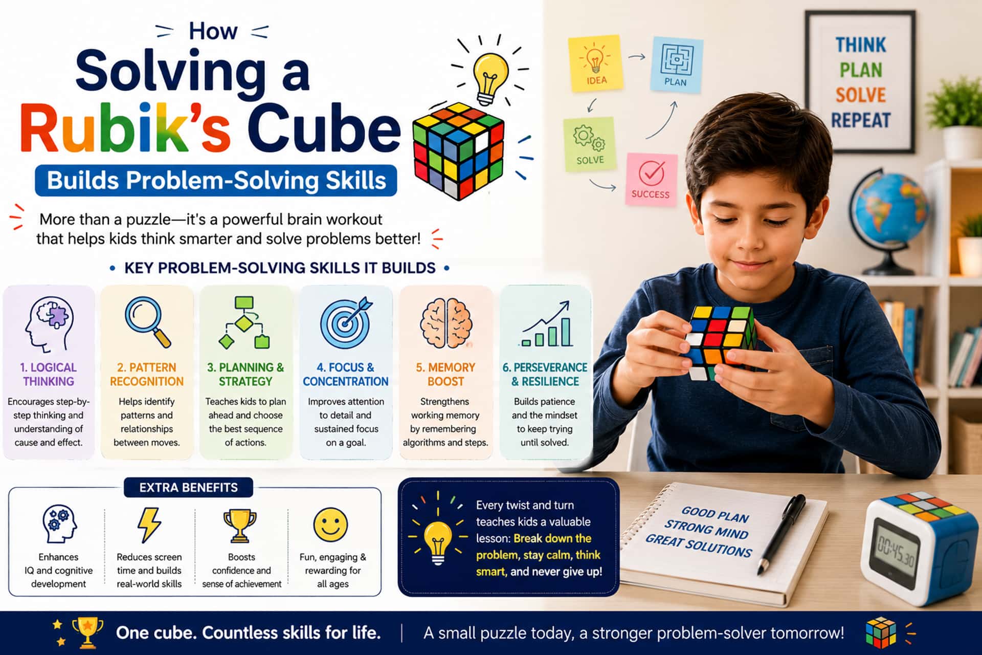 rubiks cube solving builds problem solving skills children